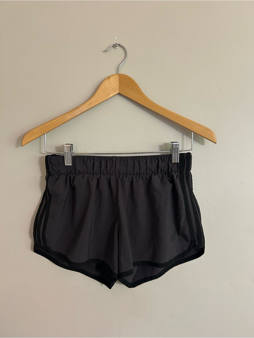 adidas Black Women's Athletic Shorts with Subtle Stripe